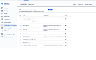 Enable your Scrum Masters to get better feedback – New Customization options